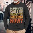 I Graduated Can I Go Back To Bed Now School Graduation Long Sleeve T-Shirt Gifts for Old Men