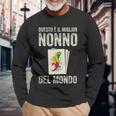 Grandpa Bester Nonno Der Welt Italian Langarmshirts Geschenke für alte Männer