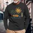 Great Beach Woodie Surf For Half Moon Bay Long Sleeve T-Shirt Gifts for Old Men