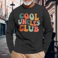 Groovy Cool Uncles Club New Uncle Men Long Sleeve T-Shirt Gifts for Old Men