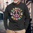 Groovy Mommy Retro Dad Matching Family 1St Birthday Party Long Sleeve T-Shirt Gifts for Old Men