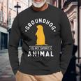 Groundhog Is My Spirit Animal Woodchuck Long Sleeve T-Shirt Gifts for Old Men