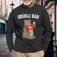 Grüßli Bear Swiss Grüezi Grizzly Bear Langarmshirts Geschenke für alte Männer