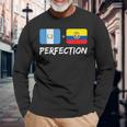 Guatemalan Plus Ecuadorian Perfection Mix Flag Heritage Long Sleeve T-Shirt Gifts for Old Men
