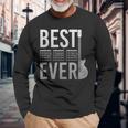 Guitar Player Guitarist Dad Musician Fathers Day Guitar Long Sleeve T-Shirt Gifts for Old Men