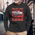 This Guy Loves Cars Supercar Sports Car Exotic Concept Boys Long Sleeve T-Shirt Gifts for Old Men