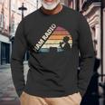 Ham Radio Amateur Radio Operador Silueta Camiseta de manga larga Regalos para ancianos