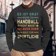Handball Player Handball Player Resin Handball Langarmshirts Geschenke für alte Männer