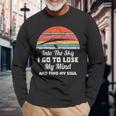 Hang Gliding Into The Sky I Go Long Sleeve T-Shirt Gifts for Old Men