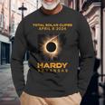 Hardy Arkansas 2024 Total Solar Eclipse Long Sleeve T-Shirt Gifts for Old Men