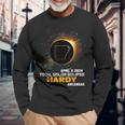 Hardy Arkansas Total Solar Eclipse 2024 Long Sleeve T-Shirt Gifts for Old Men