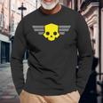 Hell Of Divers Helldiving Skull Gaming Dive Lovers Long Sleeve T-Shirt Gifts for Old Men