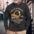 Hello Darkness My Old Friend Total Solar Eclipse 2024 Texas Long Sleeve T-Shirt Gifts for Old Men