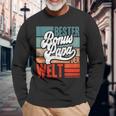 Herren Bester Bonus-Papa Der Weltintage Stiefvater Spruch Lustig Langarmshirts Geschenke für alte Männer