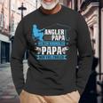 Herren Cooler Angler Papaater Fischen Angelnatertag Spruch Langarmshirts Geschenke für alte Männer