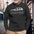 Herren Duster Auto Grafik Langarmshirts, Schwarz Vintage Fahrzeug Geschenke für alte Männer