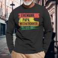 Herren Ehemann Papa Mechatroniker Heldateratertag Geschenk Langarmshirts Geschenke für alte Männer