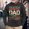 Herren God Hat Mir Zwei Titel Geschenkt Papa Und Hund Papa Lustigerater Langarmshirts Geschenke für alte Männer