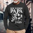 Herren Ich Werde Papa 2025 Baby Ankündigung Papa 2025 Langarmshirts Geschenke für alte Männer