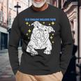 Herren Old English Bulldog Papa Herrchen Old English Bulldog Langarmshirts Geschenke für alte Männer