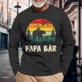 Herren Papa Bär Mit Zwillingenatertag Retroater & Opa Geschenk Langarmshirts Geschenke für alte Männer