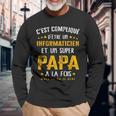 Herren Papa Informatiker Geschenk Lustig Humoratertag Langarmshirts Geschenke für alte Männer