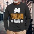 Herren Pomeranian Dad Geschenk Hund Papa Pommeratertag Geschenk Langarmshirts Geschenke für alte Männer