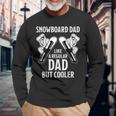 Herren Snowboard Dad Cooler Snowboard Spruchater Papa Snowboarder Langarmshirts Geschenke für alte Männer