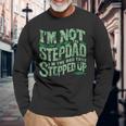 Herren Stepdad Stiefvater Papa Inspirierendes Zitatater Tochter Langarmshirts Geschenke für alte Männer