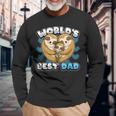 Herrenatertag World's Best Dad Niedlicher Faultier Papa Herz Familie Langarmshirts Geschenke für alte Männer