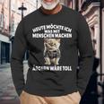 Heute Möchte Ich Was Mit Menschen Machen Ärgen Wäre Toll Langarmshirts Geschenke für alte Männer