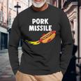 Hot Dog Pork Missile Wiener Rocket Ship Hotdogologist Long Sleeve T-Shirt Gifts for Old Men