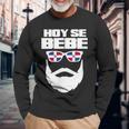 Hoy Se Bebe Dominican Republic Flag Beard Bearded Dominicano Long Sleeve T-Shirt Gifts for Old Men