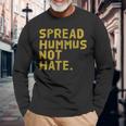 Hummus Vegan Vegetarian Spread Hummus Long Sleeve T-Shirt Gifts for Old Men