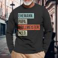 Husband Papa Grillmeister Held Langarmshirts Geschenke für alte Männer