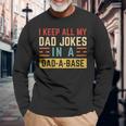 Ich Behalte Alle Witze Meinesaters In Einem Papa Imintage-Stil Langarmshirts Geschenke für alte Männer