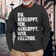 Ich Bekloppt Du Bekloppt Wir Freund Ich Bekloppt Du Bekloppt Wir Freund Langarmshirts Geschenke für alte Männer