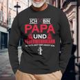 Ich Bin Papa Und Fireman Mir Jagd Nichts Angst Ein S Langarmshirts Geschenke für alte Männer