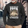 Ich Habe Zwei Titel Papa Und Dartspiel German Langarmshirts Geschenke für alte Männer