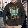 Ich Habe Zwei Titel Papa Und Onkel Lustigeratertag Für Herren Langarmshirts Geschenke für alte Männer