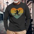 Ich Liebe Frösch Retro Heart Tree Frog Fan Toad Langarmshirts Geschenke für alte Männer