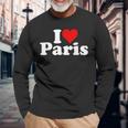 Ich Liebe Herz Paris France Langarmshirts Geschenke für alte Männer