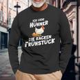 Ich Liebe Hühner Die Kacken Frühstück Langarmshirts Geschenke für alte Männer