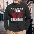 Ich Schreie Nicht Ich Bin Albaner Albanian Eagle Langarmshirts Geschenke für alte Männer