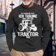 Ich Träume Ich Bin Ein Traktor Farmers Black S Langarmshirts Geschenke für alte Männer