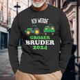 Ich Werde Großer Bruder 2024 Tractor Langarmshirts Geschenke für alte Männer