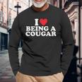 I'm A Cougar I Love Being A Cougar Women's Long Sleeve T-Shirt Gifts for Old Men