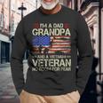 I'm A Dad Grandpa And Vietnam Veteran Us Flag Papa Grandpa Long Sleeve T-Shirt Gifts for Old Men