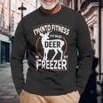 I'm Into Fitness Deer Freezer Dad Hunter Deer Hunting Long Sleeve T-Shirt Gifts for Old Men