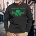 I'm Only Here For The Shenanigans Retro St Patrick's Day Long Sleeve T-Shirt Gifts for Old Men